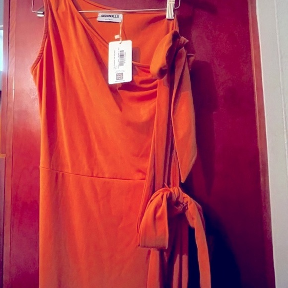 REBDOLLS Kala Peek A Boo Adjustable Side Strap Maxi Dress Sz L Women - Picture 6 of 9